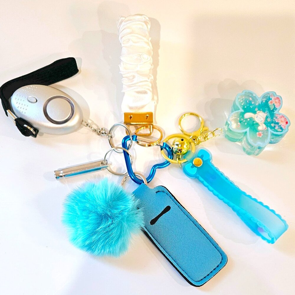Sanrio Cinnamoroll Kids’ Safety Keychain Set Lightweight Blue Functional